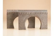 Auhagen 41587 HO/OO Double Track Tunnel Portals (Pack of 2)