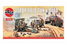 Airfix A01305V Vintage Classics 25pdr Field Gun And Quad Model Kit