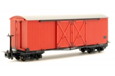 Bachmann Narrow Gauge 393-027 Covered Goods Wagon In Lincolnshire Coast Light Railway Crimson Livery