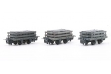 Bachmann Narrow Gauge 393-075 4 Wheel Slate Wagon Weathered Grey Livery With Slate Load