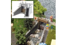 Busch 1483 Weir With Foot Bridge