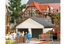 Busch 1647 Double Garage OO/HO Gauge Plastic Kit