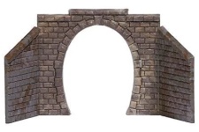 Busch 8197 Single Track Tunnel Portal And Retaining Walls N Scale Plastic Kit