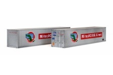 Dapol 4F-028-103 OO Scale 40ft Shipping Containers Mitsui Lines Weathered (Pack of 2)