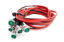 DCC Concepts LED-GRCP Chrome Mounted Panel Pre-Wired Green (6)