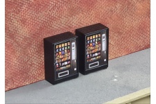 A pack of 2 1:76 scale model vending machines ideal for OO gauge model railway scenery