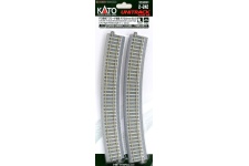 Kato 2-242 Unitrack (R730-PCAL/R730-PCAR) CS Curved Track (Pack of 2)