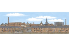 Peco SK-45 Medium Old Industrial Town Centre Backscene