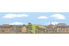 Peco SK-46 Medium Old Industrial Town Backscene Extension