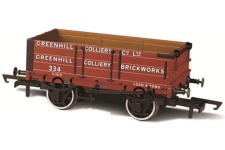 Oxford Rail OR76MW4008 4 Plank Wagon Greenhill Colliery No. 334