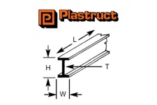 Plastruct PLS90518 BFS-12P Polystyrene I Beam 9.5mm By 375mm