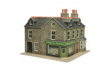 Metcalfe PO264 Corner Shop in Stone OO Gauge Card Kit