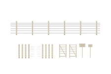 Ratio 419 Concrete Fence Posts, Gates and Signs Plastic Kit