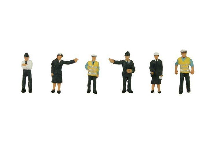 Bachmann Scenecraft 379-301 Police & Security Staff 6 Figure Set - N Gauge