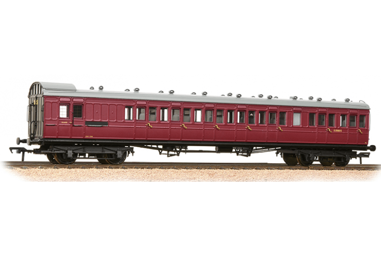 Bachmann Branchline 39-602 60' SECR Birdcage Brake Third Lavatory - BR Crimson