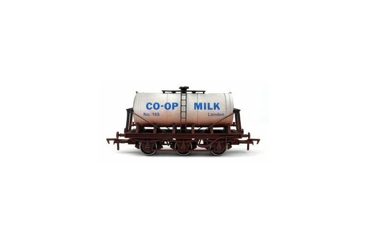 Dapol 4f-031-030 6 Wheel Milk Tank CO-OP 165 Weathered