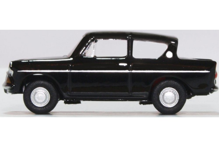 Oxford Diecast 76105009 Ford Anglia 105E Black Nearside