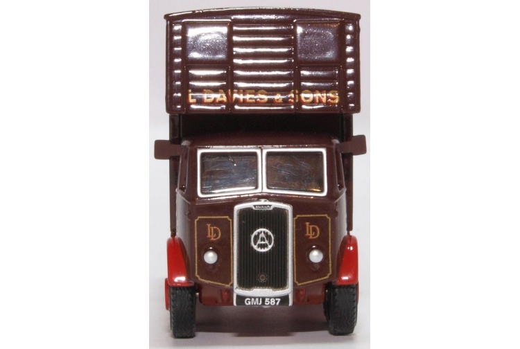 Oxford Diecast 76ATKL005 Atkinson Cattle Truck L Davies And Sons Front