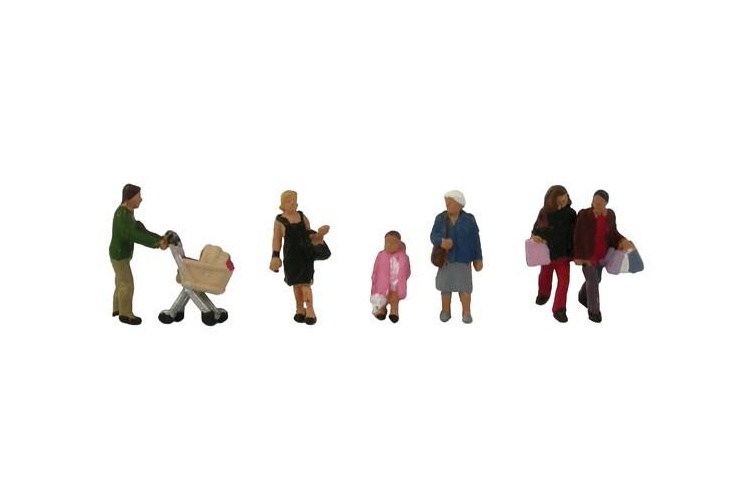 Bachmann Scenecraft 379-306 N Gauge Shopping Figures (Pack of 6)