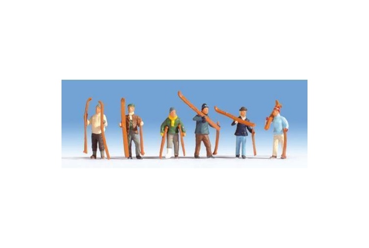 Noch 15829 HO/OO Scale Model Railway Scenery Figures - Skiers