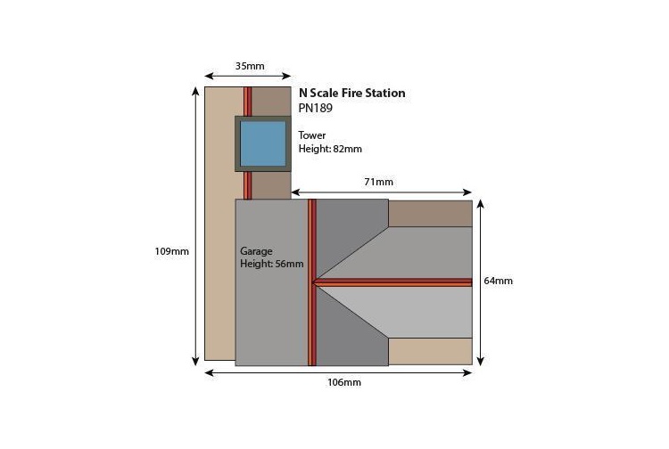 Metcalfe PN189 Fire Station Card Kit plan