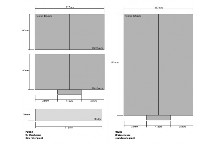 Metcalfe PO282 Warehouse Card Kit Footprint