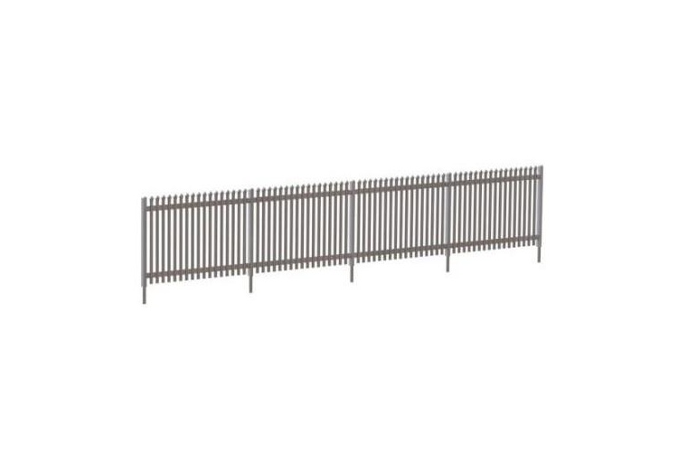 Wills Kits SSM317 Modern Security Palisade Fencing Pack 00 Gauge Plastic Kit