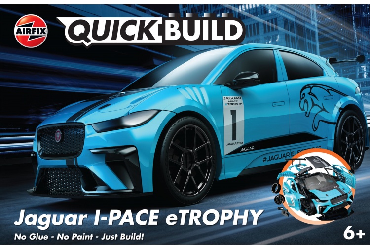 Airfix J6033 Quickbuild Jaguar I-PACE eTROPHY Model Car Kit Package