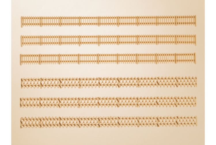 Auhagen 44626 Trellis And Rough-Hewn Fences 2