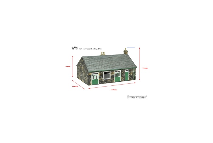 bachmann-44-0169r-harbour-station-booking-office-red-dimensions