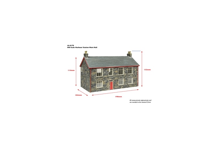 bachmann-44-0170r-harbour-station-main-hall-red-dimensions