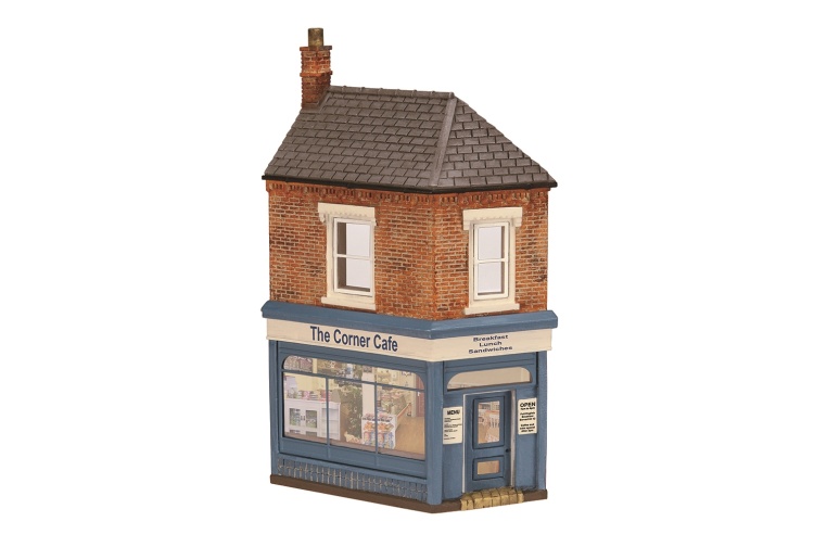 bachmann-scenecraft-44-230-low-relief-corner-cafe-ready-assembled-00-gauge-model-buildings
