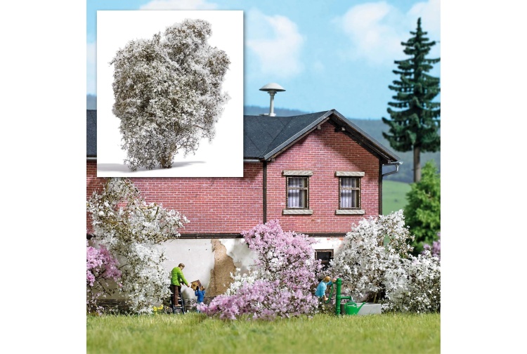 Busch 3585 Realistic Bush With White Flowers