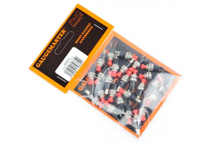 Gaugemaster BPGM516 Red Push To Make Switches 25 Package