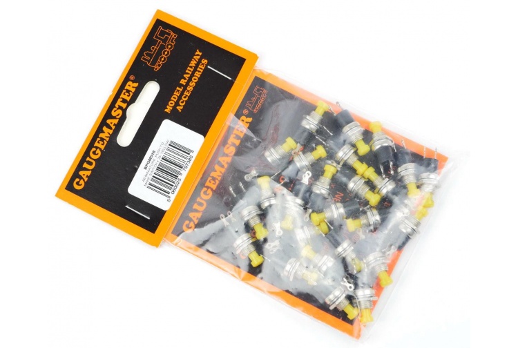 Gaugemaster BPGM518 Yellow Push To Make Switches 25 Package