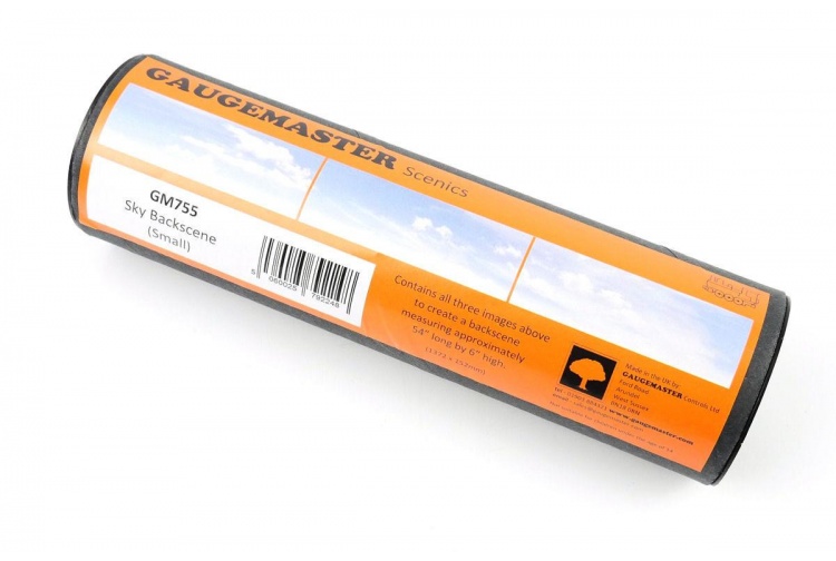 Gaugemaster GM755 Cloudy Sky Small Backscene (1372mm By 152mm) Package