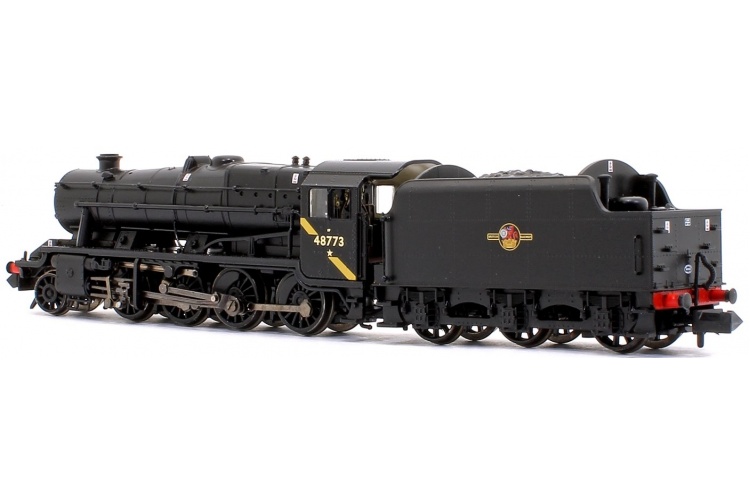 Graham Farish 372-163DS LMS Stanier Class 8F BR Black (Late Crest) No. 48773 With DCC Sound Rear Left