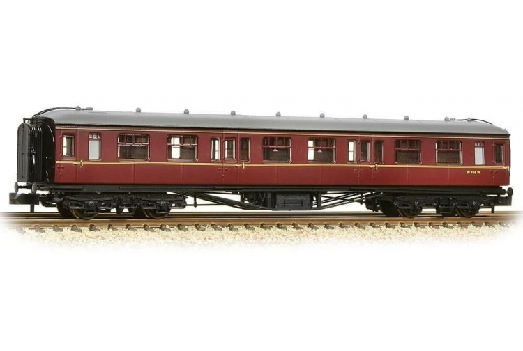 Graham Farish 374-537 Hawksworth 2nd Class Corridor Coach BR Maroon
