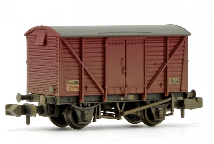 Graham Farish 377-628B BR 12T Ventilated Van Plywood Doors BR Bauxite TOPS Left Side