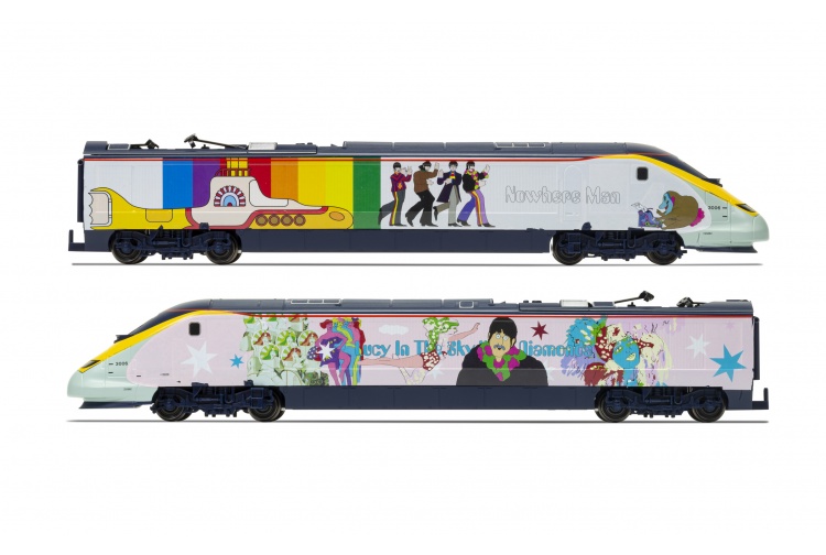 Hornby R1253M Eurostar Yellow Submarine Train Set Profile 4 Power Cars