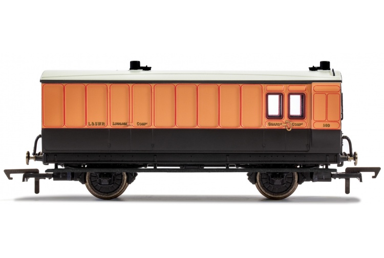 Hornby R40064 LSWR 4 Wheel Coach Brake Baggage 140