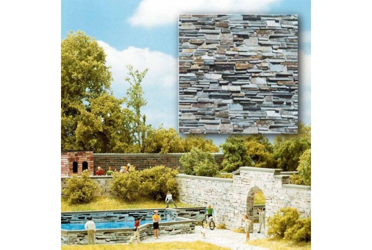 Busch 7421 Slate Wall Card Sheets 2