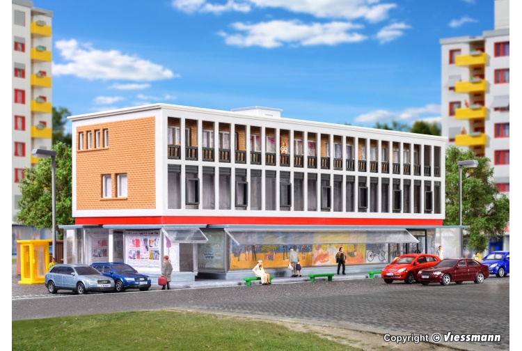 Kibri 37121 Office Block N Gauge Plastic Kit Day