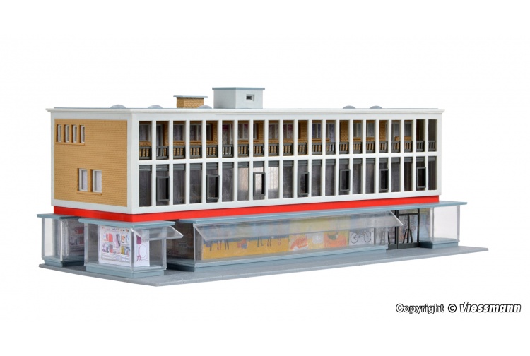 Kibri 37121 Office Block N Gauge Plastic Kit Front