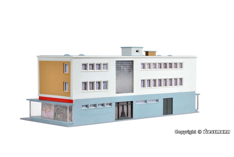 Kibri 37121 Office Block N Gauge Plastic Kit Rear