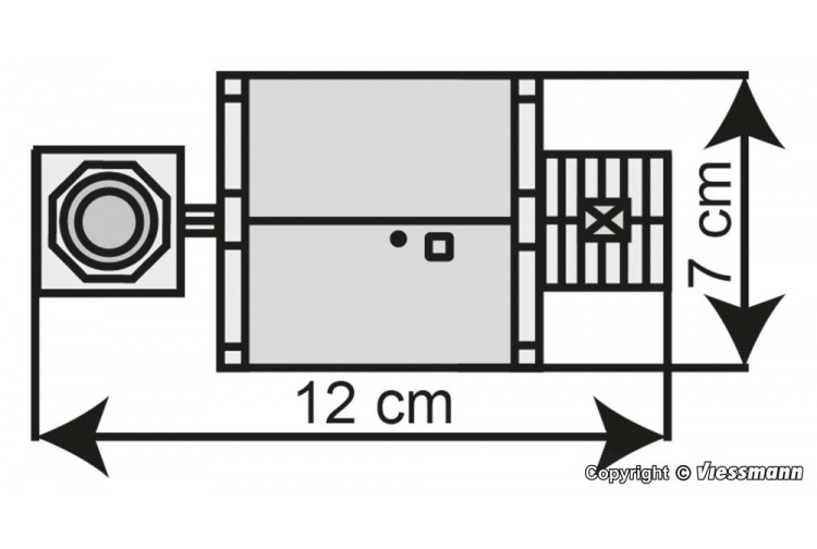 Kibri 37224 Boiler House With Chimney N Gauge Plastic Kit Plan