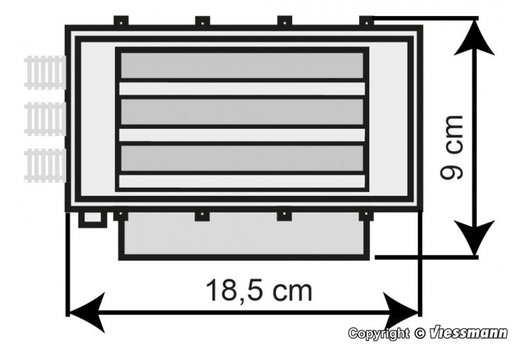 Kibri 37806 Three Track Locomotive Shed N Gauge Plastic Kit Plan