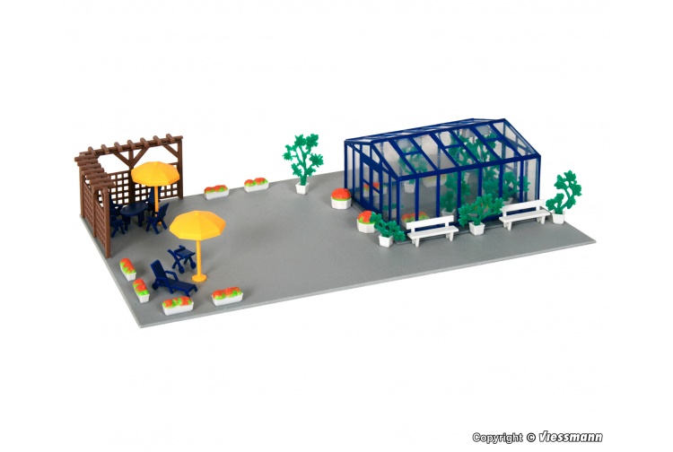 Kibri 38634 Decoration Set Greenhouse HO/OO Gauge Kit