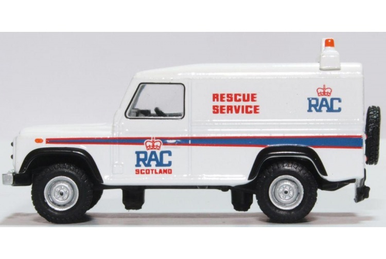 Oxford Diecast 76DEF015 Land Rover Defender LWB Hard Back RAC Nearside