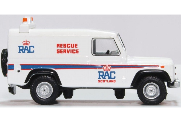 Oxford Diecast 76DEF015 Land Rover Defender LWB Hard Back RAC Offside